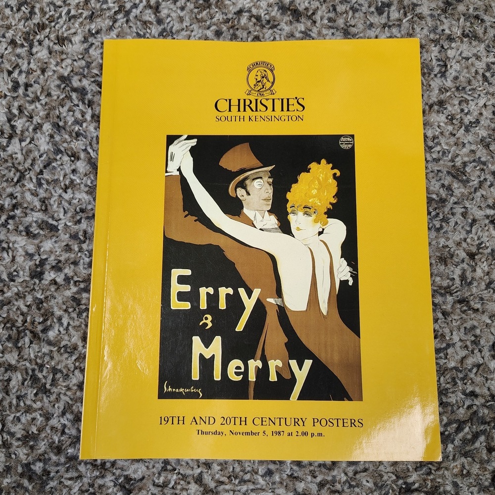 Christies 19th & 20th Century Posters Art Auction Catalog 1987 Mucha Kirchner